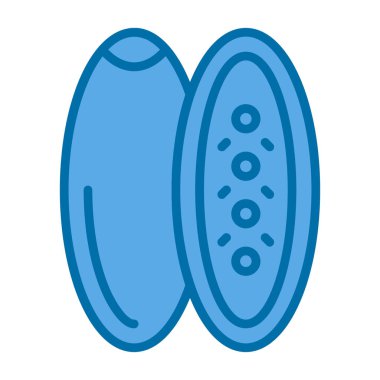 Moda tarzı izole edilmiş arka planda bakteri simgesi