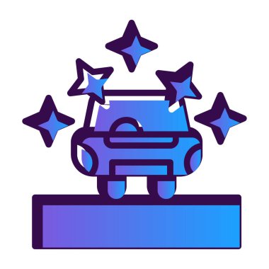 araba simgesi, vektör illüstrasyonu