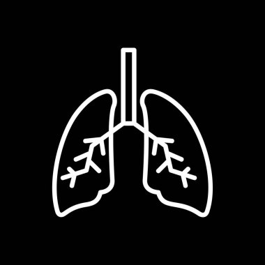 akciğerler web simgesi basit illüstrasyon 