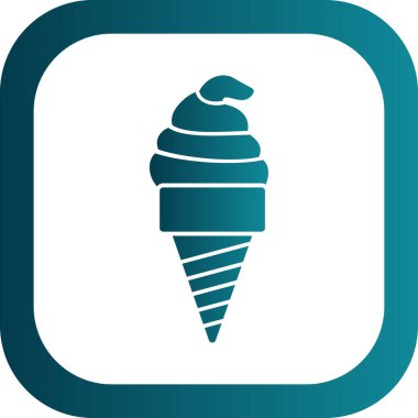 Dondurma. Web simgesi basit illüstrasyon