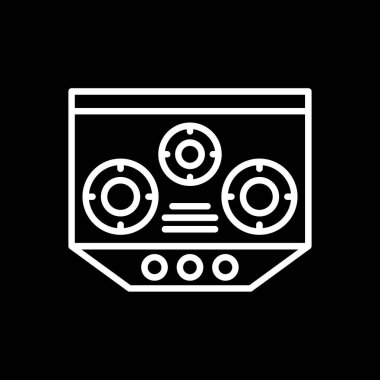 Bir müzik çalar simgesinin vektör illüstrasyonu
