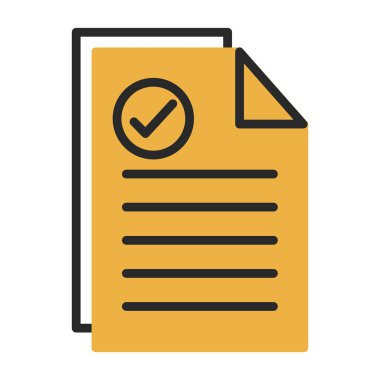 belge simgesi, vektör illüstrasyonu basit tasarım