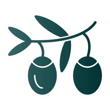 taze ve yeşil zeytin dalı simgesi