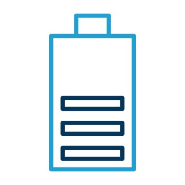 Pil simgesinin vektör illüstrasyonu