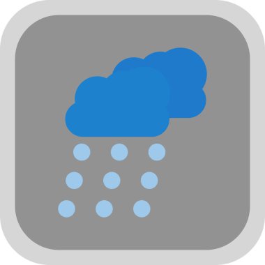 Kar bulutları hava durumu ikonu, vektör illüstrasyonu 