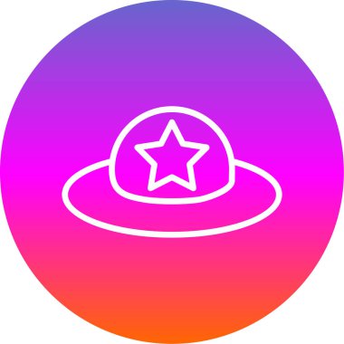 Yıldızlı şapka. Web simgesi basit illüstrasyon 