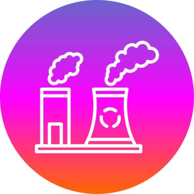 Fabrika kirliliği simgesi, vektör illüstrasyonu basit tasarım