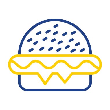 Hamburger ikonu vektör illüstrasyonu, web tasarımı