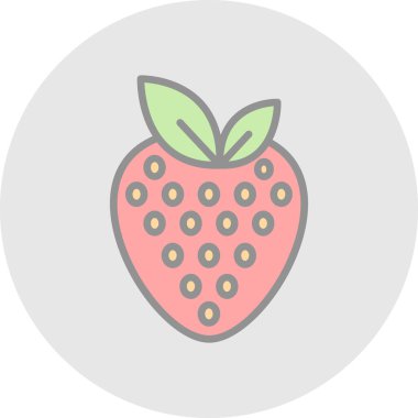 Çilek simgesi, vektör çizimi 