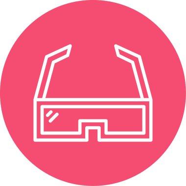 gözlük simgesi, vektör illüstrasyonu 