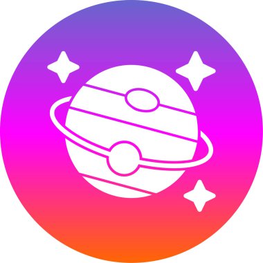 Gezegen. Web simgesi basit illüstrasyon