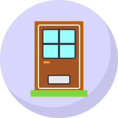 Ön Kapı simgesi, basit vektör illüstrasyonu 