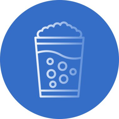 Patlamış mısır. Web simgesi basit illüstrasyon