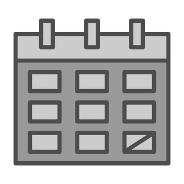 basit takvim simgesini, vektör çizim