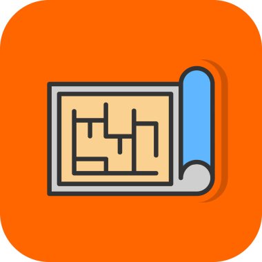 Şablon simgesi, vektör illüstrasyonu basit tasarım