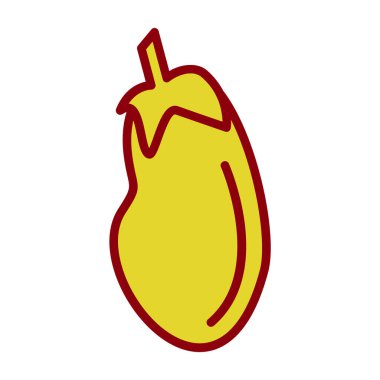 Patlıcan simgesinin vektör çizimi