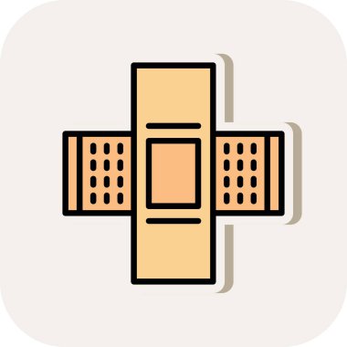 Web ve mobil için hastane oluşturma renk çizgisi simgesi