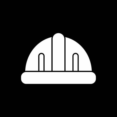 İnşaat kaskı. Web simgesi basit illüstrasyon 