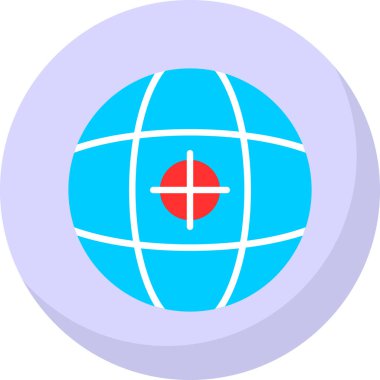 dünya haritası ikon vektör illüstrasyonu