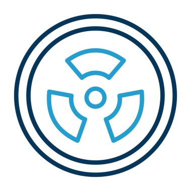 Radyasyon işareti dijital web simgesi basit illüstrasyon 