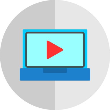 dizüstü bilgisayar simgesi, vektör illüstrasyonu basit tasarım