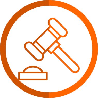 Yargıç Gravel. Web simgesi basit illüstrasyon 