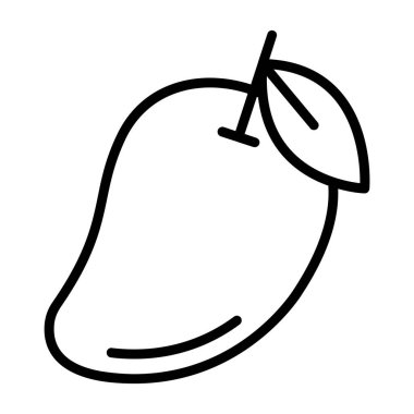 Mango yapışkan pirinç simgesi tasarımı, vektör illüstrasyonu   