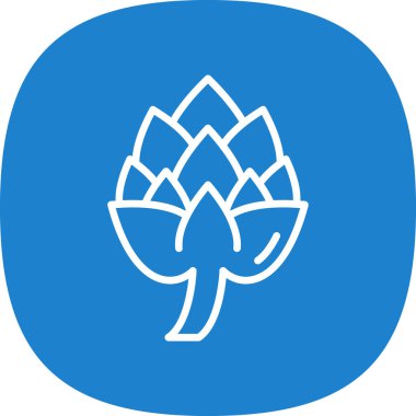 Enginar mı? Web simgesi basit illüstrasyon