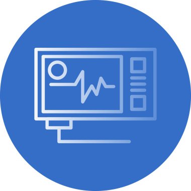 Vector Illustration ECG Kalp atışı Ekranı. Sağlık Geçmişi