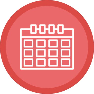 basit takvim simgesini, vektör çizim