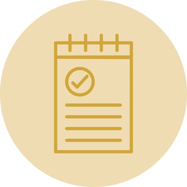 notepad simgesi, vektör illüstrasyonu basit tasarım