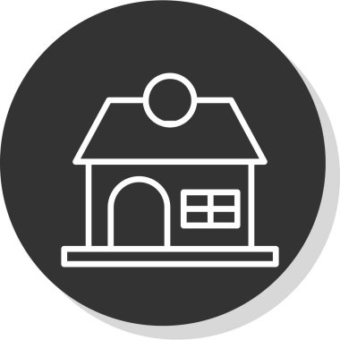 Ev. Web simgesi basit illüstrasyon 