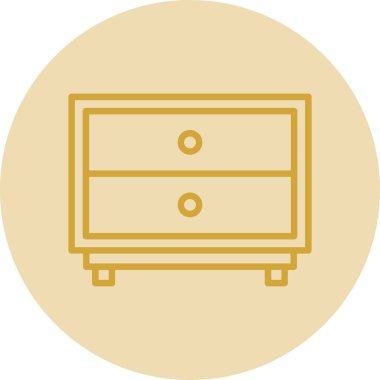 mobilya ikonu vektör illüstrasyonu