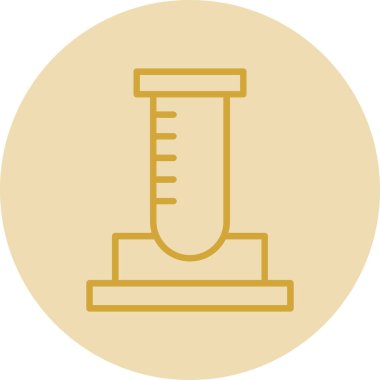 düz Test Tüpü simgesi, vektör illüstrasyonu