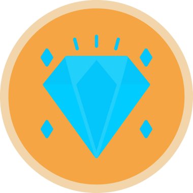 Elmas. Web simgesi basit illüstrasyon