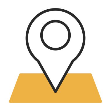 konum pin simgesi, vektör illüstrasyonu 