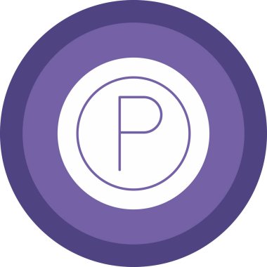 araba park simgesi vektör illüstrasyon                  