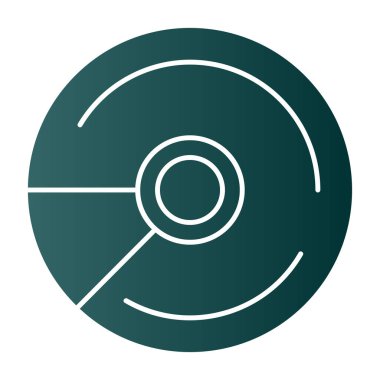 CD mi? Web simgesi basit illüstrasyon