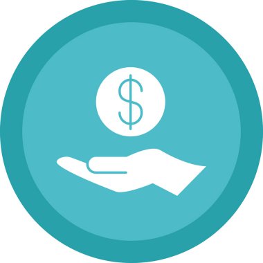 Dolar. Web simgesi basit tasarım