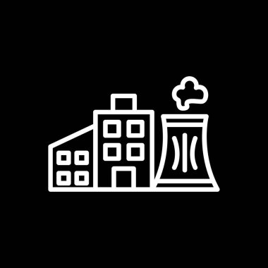 Fabrika ikonu. vektör illüstrasyonu