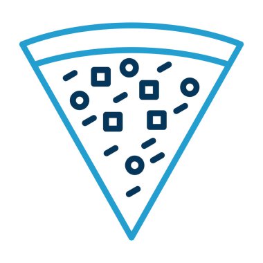 Pizza yaratıcı ikon vektör illüstrasyonu                