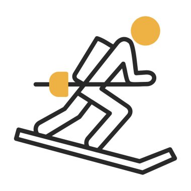 Grafik Kayak ikonu vektör çizimi