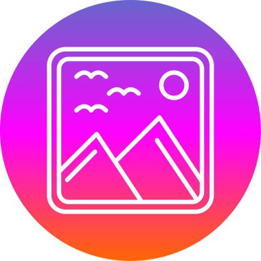 Dağ. Web simgesi basit tasarım