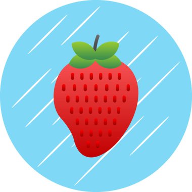 Çilek simgesi, vektör çizimi 