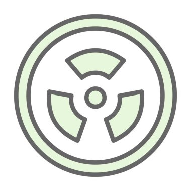 Radyasyon işareti dijital web simgesi basit illüstrasyon 