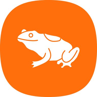 Kurbağa hayvan ikonu. vektör illüstrasyonu