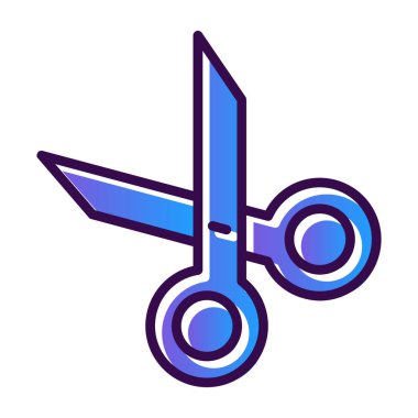 Makas vektör simgesi simgesi çizimi 