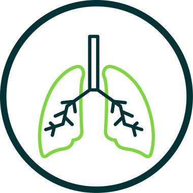 akciğerler web simgesi basit illüstrasyon 