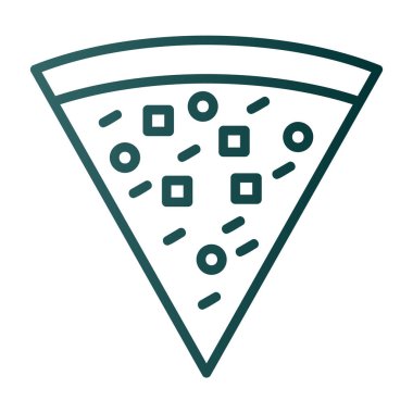 Pizza yaratıcı ikon vektör illüstrasyonu                