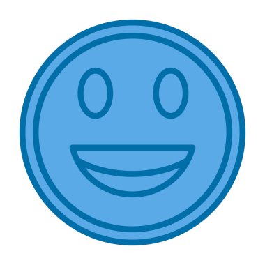 Mutlu bir gülümseme Web simgesi basit illüstrasyon 